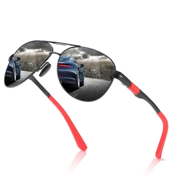 Класически АлюминиевоМагниевые HD Поляризирани Слънчеви Очила Мъжки Риболовни Огледални Очила За Шофиране на Авиационните Очила Lentes Mujer De Sol
