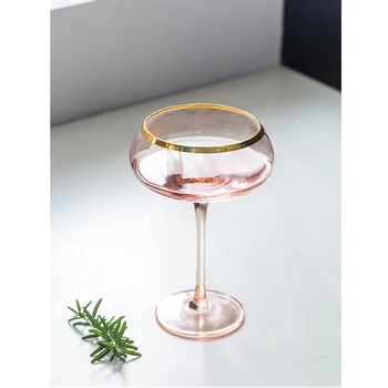 Висококачествен винен чаша без съдържание на олово кристална чаша бира, чаша позлатени чаши за шампанско, сватбени чаши романтичен сватбен подарък