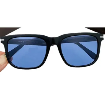 NEW75T Лаконичная и Благородна Квадратна Дограма Мъжки Слънчеви Очила Тонирани Мъжки Поляризирани Очила с UV400 56-19-145 Светло жълт и Тъмно-Сини Лещи за P