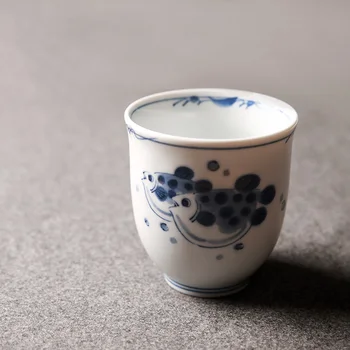 Високо качество Произведено В Япония риба керамични под глазура сутрешните чаени чаши и чаши порцелан саке алкохол чаша за пиене на чаша 200 мл