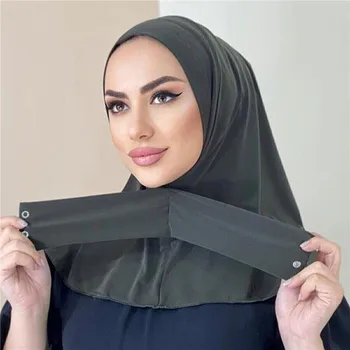 Нов Незабавен Джърси. → Undercap Hijabs за Жени на Мюсюлманските Жени. → Шапки Пълно Покритие на Модула Закопчалката на Главата Увиване на Шал, Тюрбан Исляма