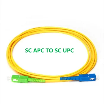 20 Бр./лот SC APC за SC UPC SC Пластир кабел Симплексный 3,0 мм, ХАЛОГЕННИ един режим Оптичен Кабел Скок