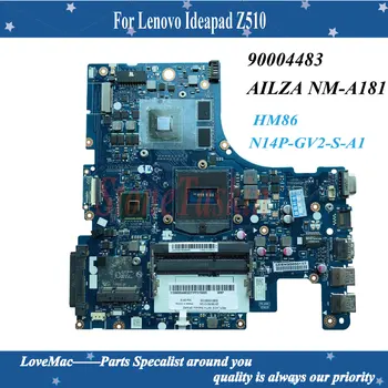 Високо качество на FRU: 90004483 за Lenovo Ideapad Z510 дънна Платка на лаптоп AILZA NM-A181 N14P-GV2-S-A1 DDR3 HM86 100% тествана