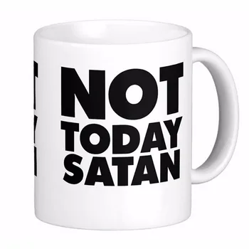 Не и днес Сатана Висококачествени Бели Чаши за Кафе Чаена Чаша Индивидуален Подарък От LVSURE Керамична Чаша Пътни Чаши за Кафе