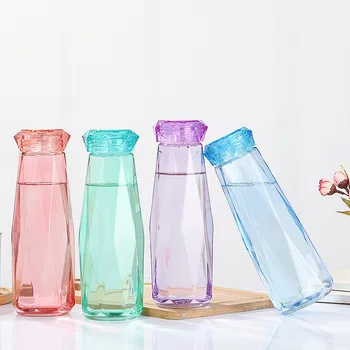 Ins Стъклена чаша за вода Рекламна чаша Корейската версия на чиста Червена чаша Креативна Диамант Диамант чаша